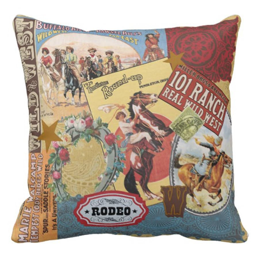 Emvency Throw Pillow Cover Wild Modern Vintage Western West Decorative Pillow Case Home Decor Squ... | Amazon (US)