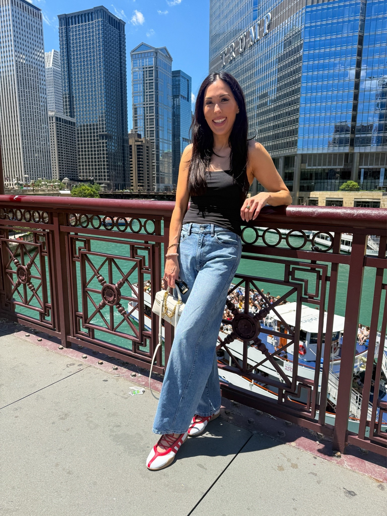 My new favorite summer basic tank top and these adidas ballet sneakers were super comfy!