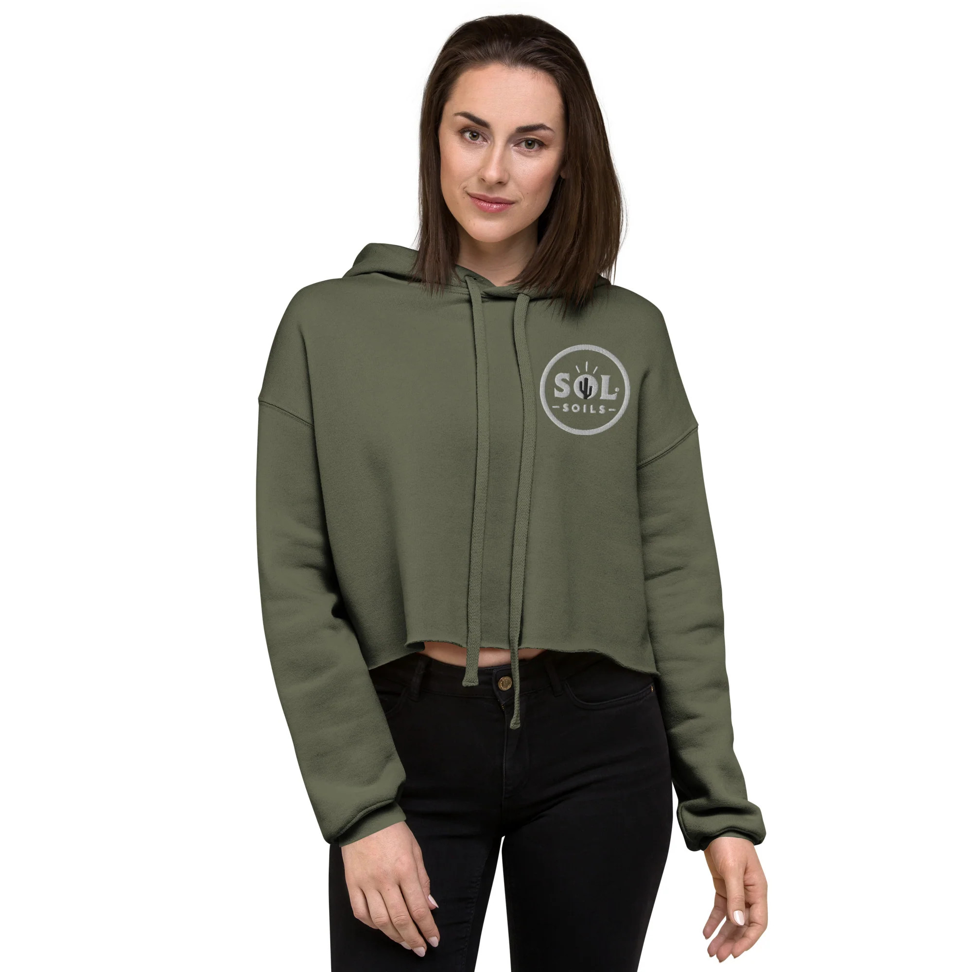 Sol Logo Bella + Canvas Cropped Hoodie | Sol Soils