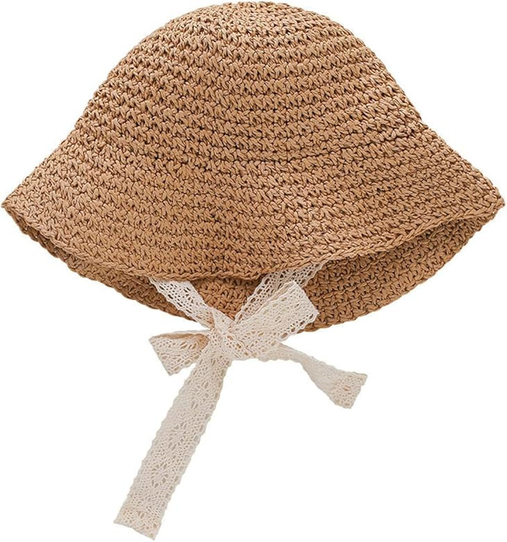JiaTL WeyJia Straw Hat for Girls Toddler Kids Sun Cap Foldable Breathable and Comfortable | Amazon (US)