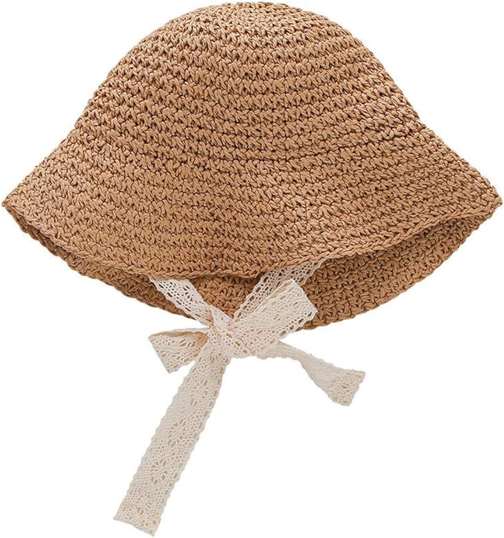 JiaTL WeyJia Straw Hat for Girls Toddler Kids Sun Cap Foldable Breathable and Comfortable | Amazon (US)