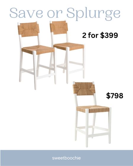 Save or splurge on counter stools. Marshall’s and Serena and Lily counter stools. 

#LTKFind #LTKstyletip #LTKhome