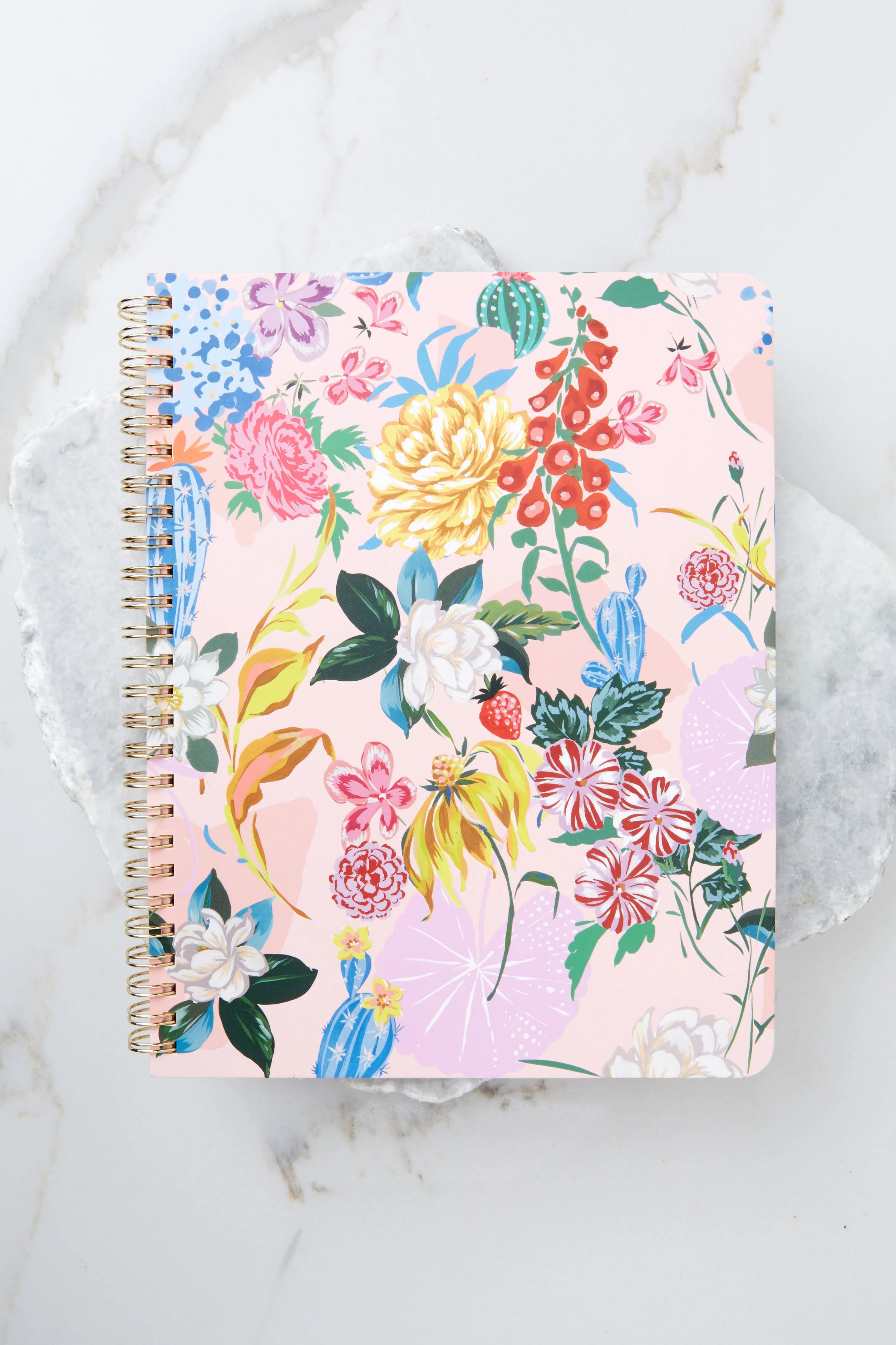 Garden Party Spiral Notebook | Red Dress 