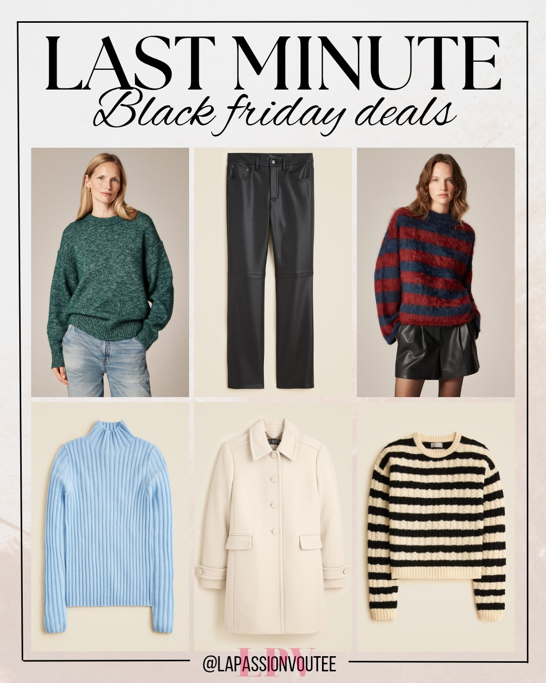 J.Crew showing up with 50% off for last-minute Black Friday is exactly what my closet needed. Timeless pieces, beautiful fabrics, and prices that make upgrading your wardrobe feel guilt-free. Perfect for gifting or treating yourself before the season gets even busier.

#LTKHoliday #LTKSaleAlert #LTKCyberWeek