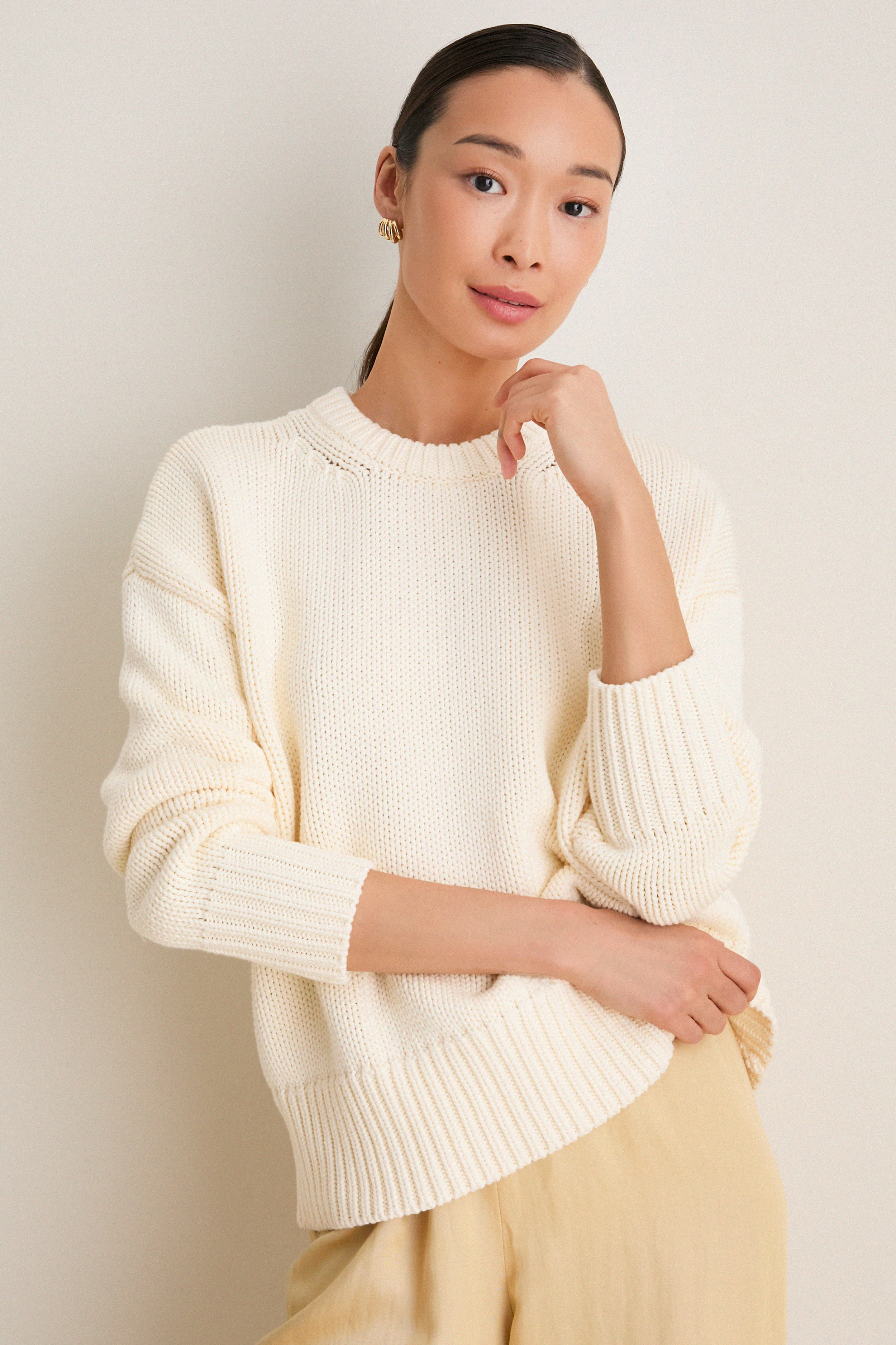 Ivory Cotton Cliff Crewneck | Tuckernuck (US)