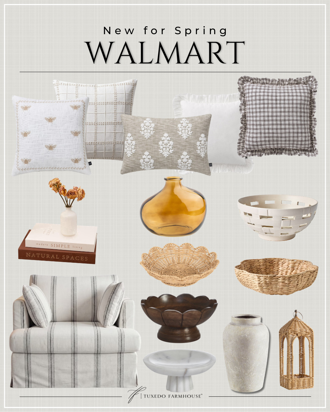 Walmart spring finds are so good right now 🤍✨

All the fresh, neutral pieces that make your home feel light, layered, and ready for the season—pretty pillows, woven textures, warm wood tones, and those little accents that pull everything together.

I’m loving how easy these are to mix in for a quick refresh without a full overhaul 🌿 (and the prices make it even better 👀)

Everything is linked—tap to shop your favorites & give your home that effortless spring update 💫 #LTKhome #LTKfinds #walmartfinds 

 #LTKSeasonal #LTKHome #LTKSaleAlert