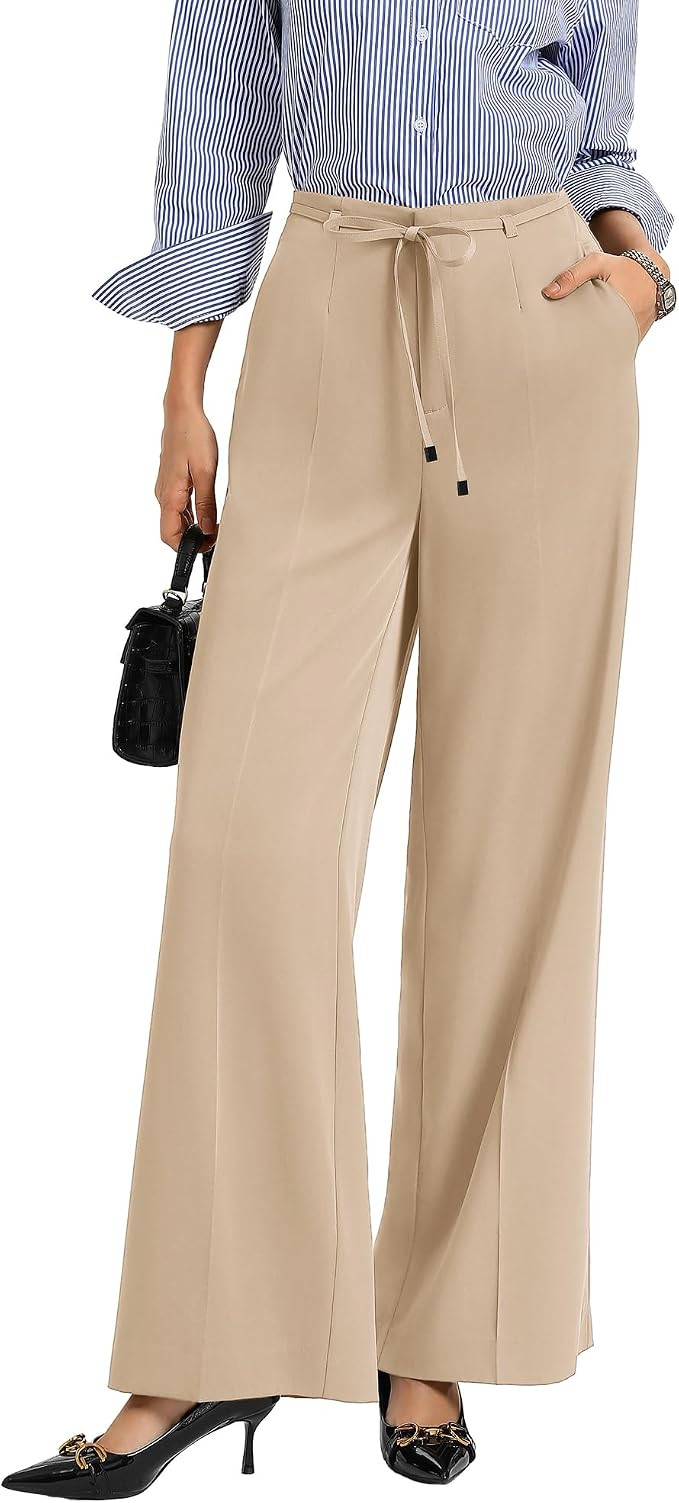 GRACE KARIN Women 2026 Wide Leg Pants High Waisted Work Pants Business Casual Trousers with Pocke... | Amazon (US)