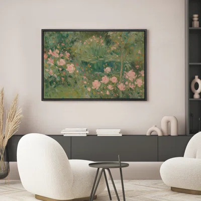 Framed Canvas Wall Art Print - Vintage Abstract Floral Botanical Landscape Artwork Living Room Modern Farmhouse Decor | Wayfair North America