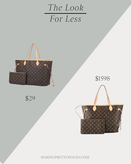 Shop this look for less! Louis Vuitton dupe, Walmart find, fall purse, black & brown, tote bag, splurge vs save

#LTKstyletip #LTKsalealert #LTKunder50
