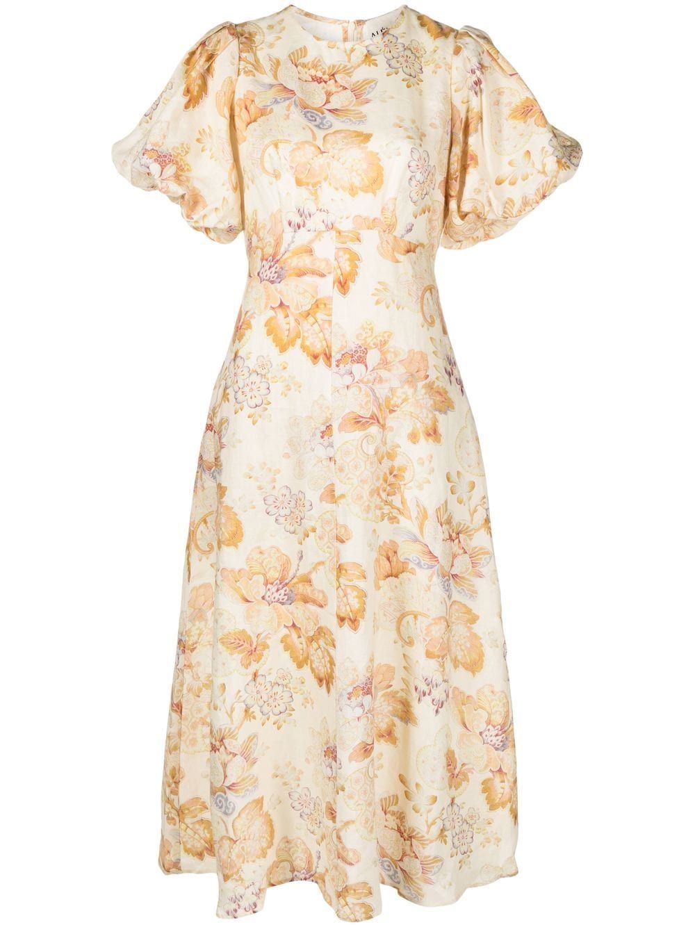 ALEMAIS floral-print short-sleeve Dress - Farfetch | Farfetch Global