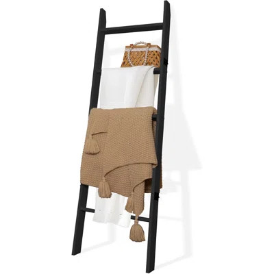 5-Tier Wooden Blanket Ladder 4.8FT(58"), Ladder Blanket Holder For The Living Room Farmhouse, Decorative Blanket Ladder, Throw Quilt Display Rustic Ho | Wayfair North America