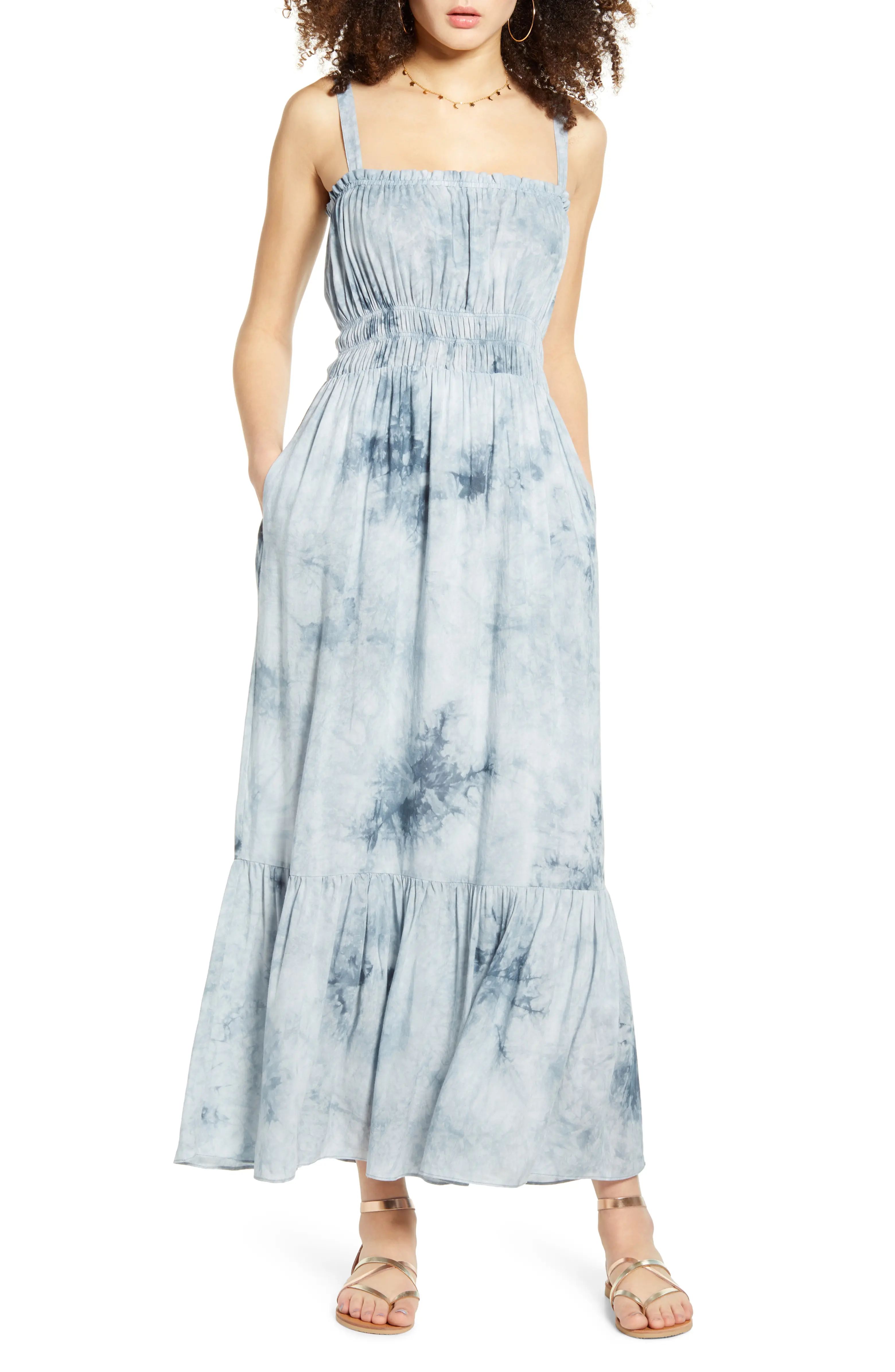 Smocked Waist Tie Dye Maxi Dress | Nordstrom