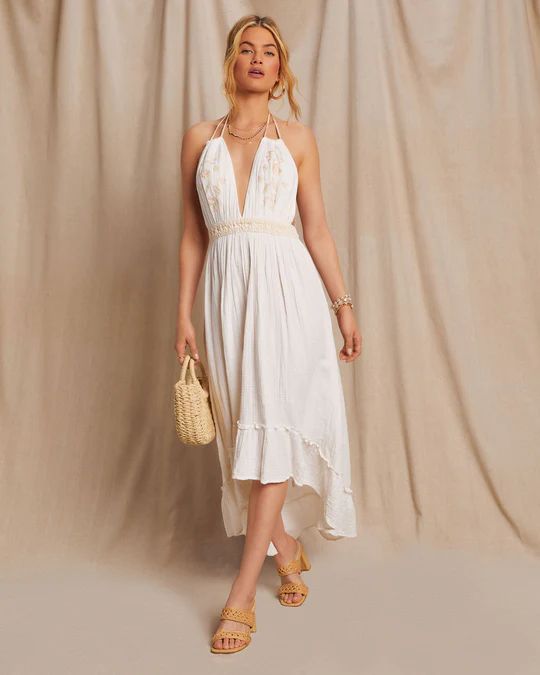 Emmie Crochet Embroidered Maxi Dress | VICI Collection
