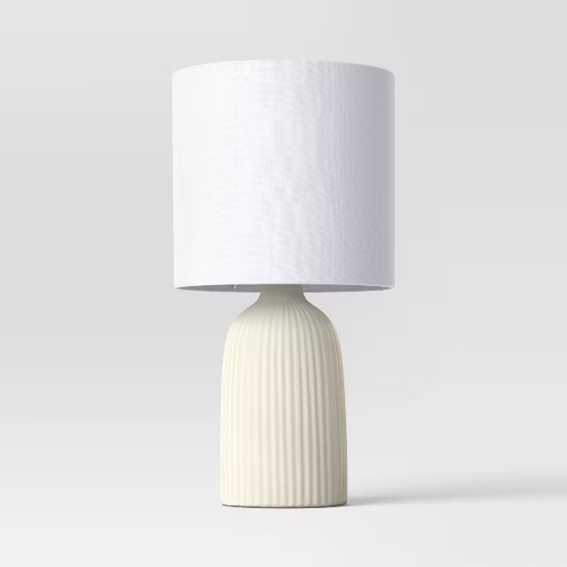 Fluted Ceramic Mini Table Lamp - Threshold™ | Target