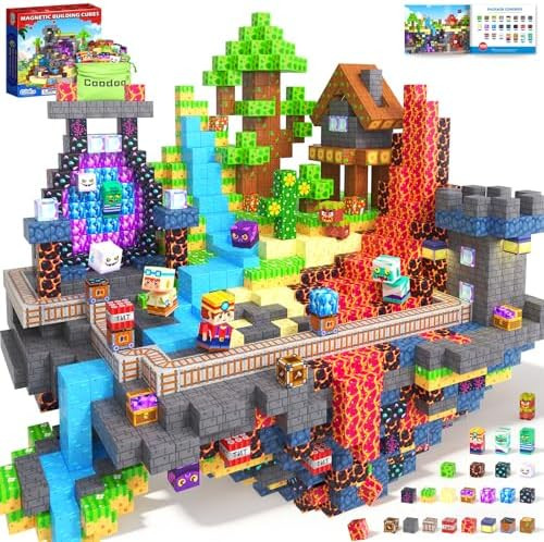 Coodoo 150PCS Magnetic Blocks, Build Mine Magnet World Set, Toddler Outdoor Toys STEM Constructio... | Amazon (US)