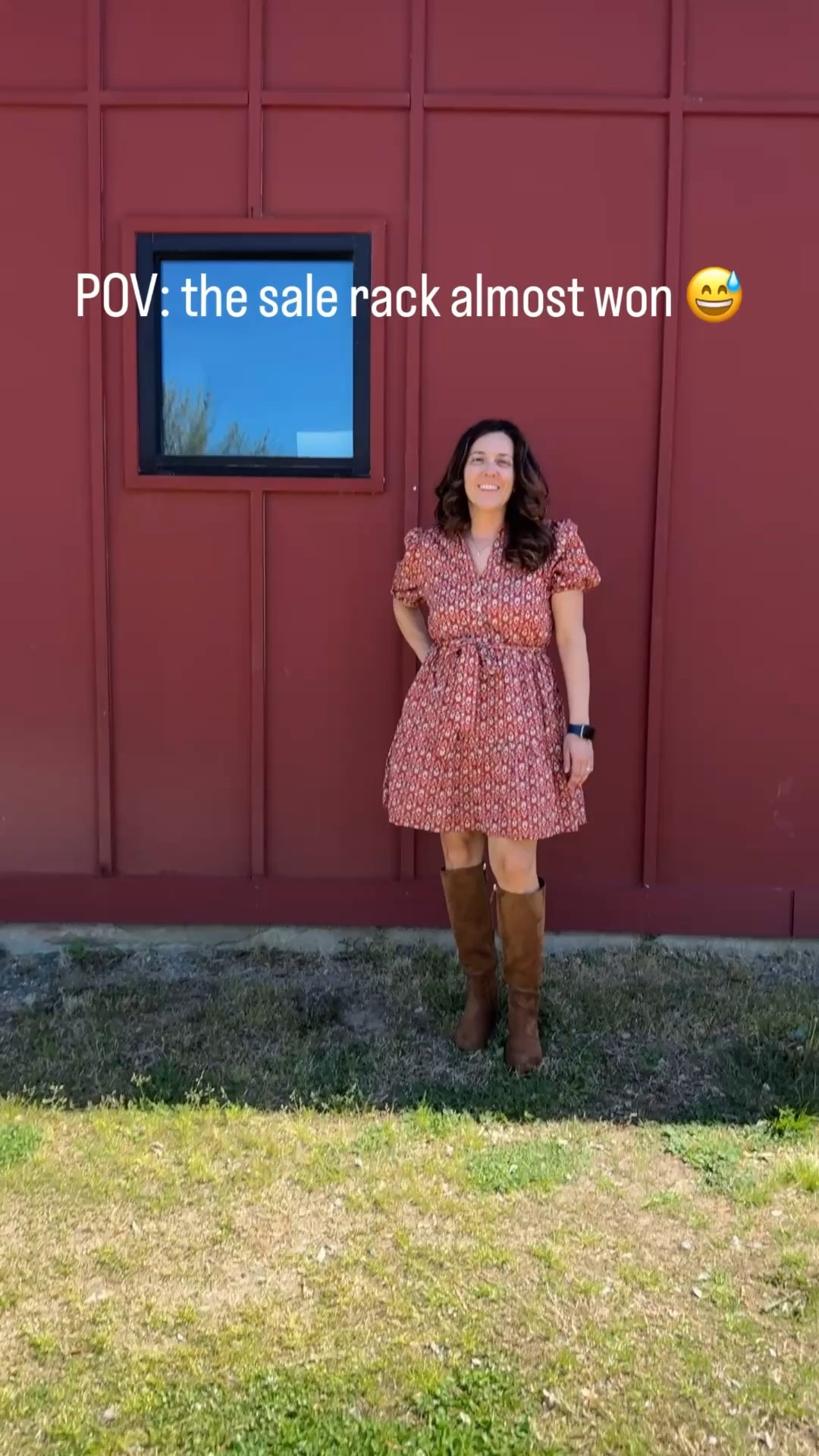 Okay, real talk — I almost walked right past this dress.
 
It was on the sale rack, the print felt a little “meh” on the hanger,  and I had that voice in my head going "do you really NEED this?" Then I tried it on and the voice went completely quiet. 😂
 
I have worn this dress four times since I bought it and I am not a single bit sorry. The tie waist, the puff sleeves, the way it plays with tall boots — it checks every box for a working mom who needs to look put-together without spending three hours getting dressed or a fortune doing it.
 
My sweet friend came along for this little outing and having a shopping buddy who actually gets it is honestly half the fun. Tag a friend who would absolutely enable this kind of purchase — because sometimes that's exactly the encouragement we need. 👯‍♀️
 
All the outfit details are linked right here so you don't have to hunt: 
 
budget fashion | affordable outfits | spring style 2026 | women over 35 | women over 40 | working mom outfit | outfit inspo | real women fashion | casual chic | budget style | spring outfits | affordable fashion | working mom style | outfit ideas

#LTKootd #LTKdayinmylife #LTKOver40