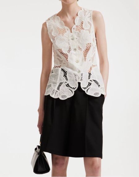 Ivory lace vest

#LTKstyletip #LTKSeasonal #LTKfindsunder100