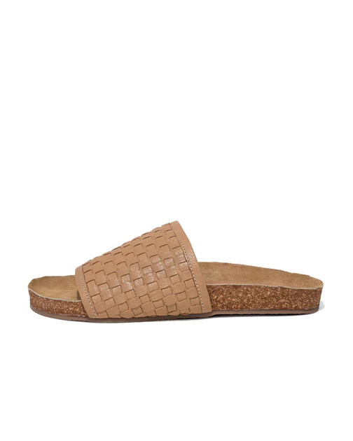 Zoelle Woven Faux Leather Slide Sandal - Natural - FINAL SALE | VICI