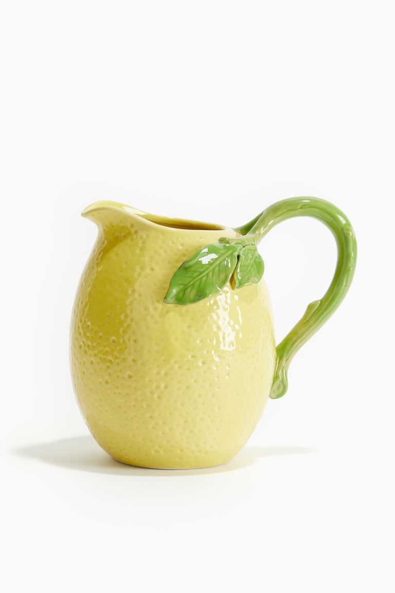 Lemon-shaped Stoneware Pitcher | H&M (US + CA)