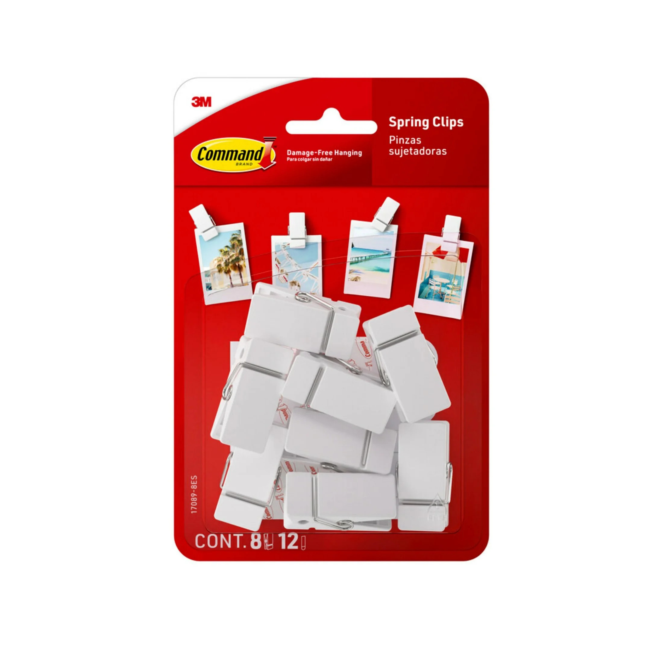 Command Spring Clips, White, 8 Clips, 12 Small Strips | Walmart (US)