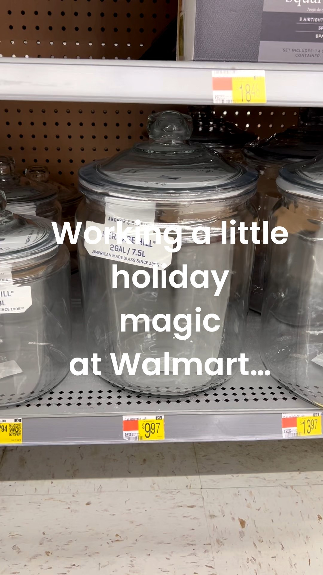 It’s Christmas in a jar, Walmart edition! Grab one of these made in the USA glass lidded jars, just $13.97 and can be used so many ways year round. #walmartfinds diy decor idea easy cheap budget holiday 

#LTKFindsUnder50 #LTKHome #LTKHoliday