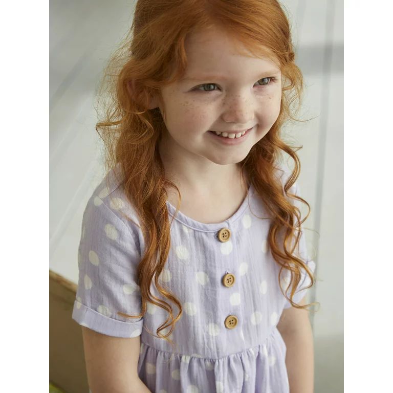 Modern Moments by Gerber Baby & Toddler Girl Short Sleeve Gauze Dress, (12M - 5T) - Walmart.com | Walmart (US)