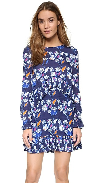Tanya Taylor Morrocan Print Simi Dress - Indigo Multi | Shopbop