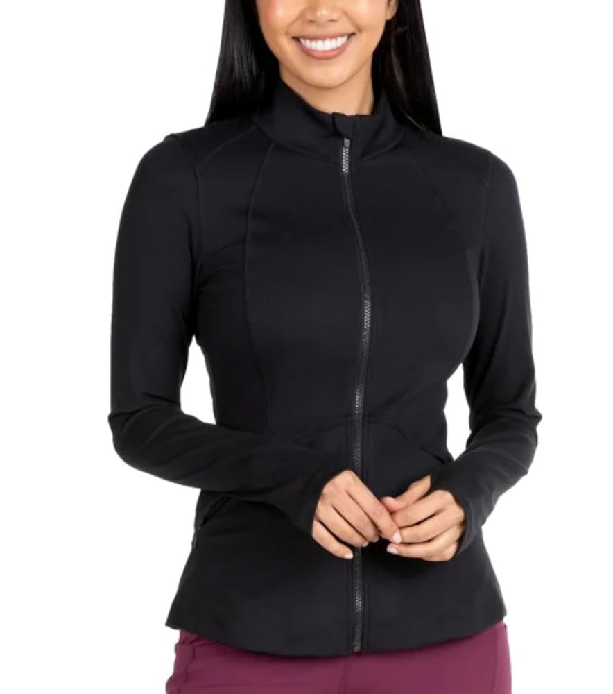 Spyder Women's Stretch Long Sleeve Zip Up Yoga Jacket with Thumb Holes | Amazon (US)