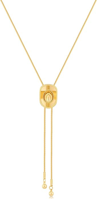 Western Cowgirl Necklace for Women - Lariat Long Chain Hat Bull Head Y Necklaces, Cowboy Bolo Tie... | Amazon (US)