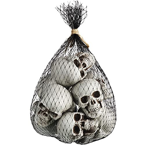 Boao 10 Pieces Halloween Skeleton Head Small Mini Skulls for Halloween Party Decoration Props, Table Decor | Amazon (US)