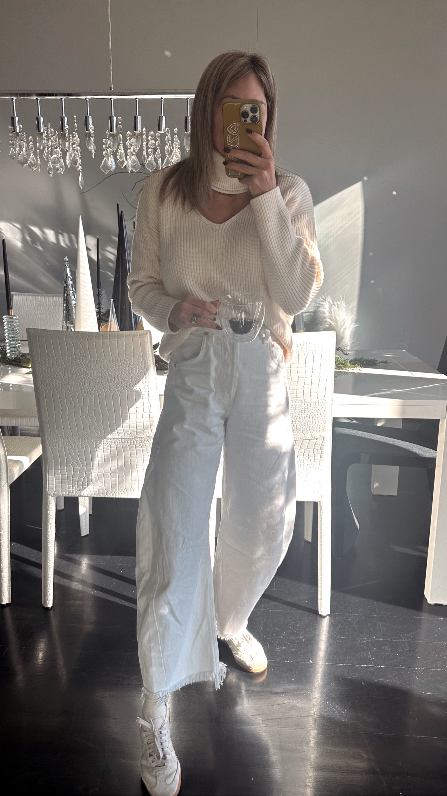 Would you wear horseshoe jeans?! They are actually super flattering and very comfy!! Day 2 of not so boring sweater + Jean combos. Pair these jeans with sneakers, boots, or ballet flats  

#LTKover40 #LTKSeasonal #LTKstyletip