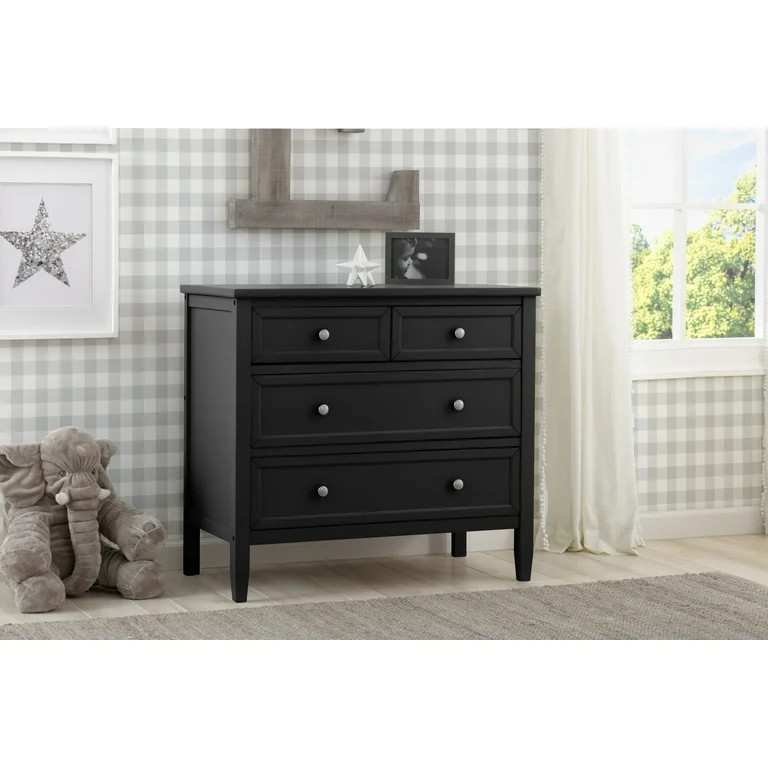 Delta Children Epic 3 Drawer Dresser with Interlocking Drawers - Greenguard Gold Certified, Black | Walmart (US)