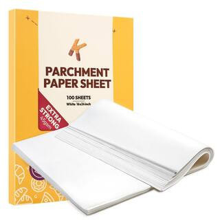 100-Piece 16 in. x 24 in. Heavy Duty Flat Parchment Paper, Parchment Paper Sheets for Baking Cookies, and Cooking | The Home Depot