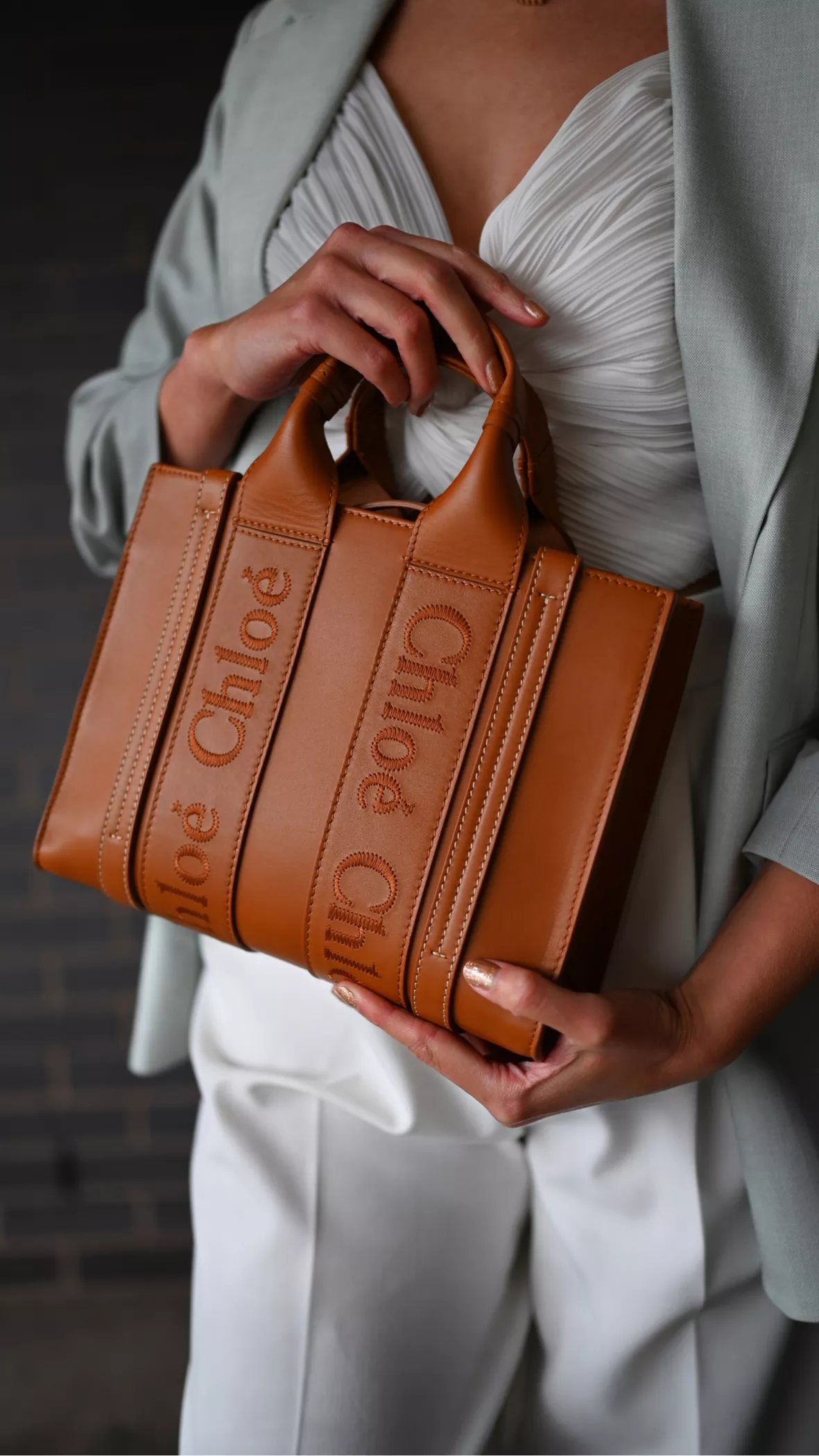 Woody Medium Leather Tote curated on LTK