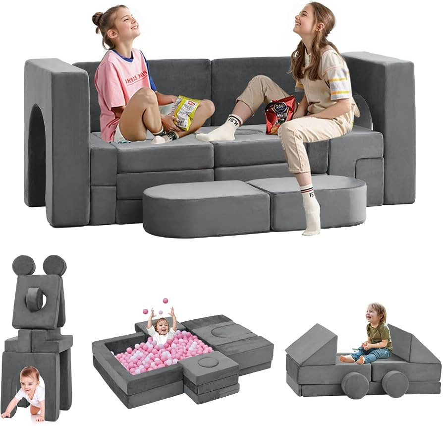 Nugget Couch 22Pcs CertiPUR-US Certified Modular Sofa, 100+DIY for Playroom Bedroom Living Rooms,... | Amazon (US)