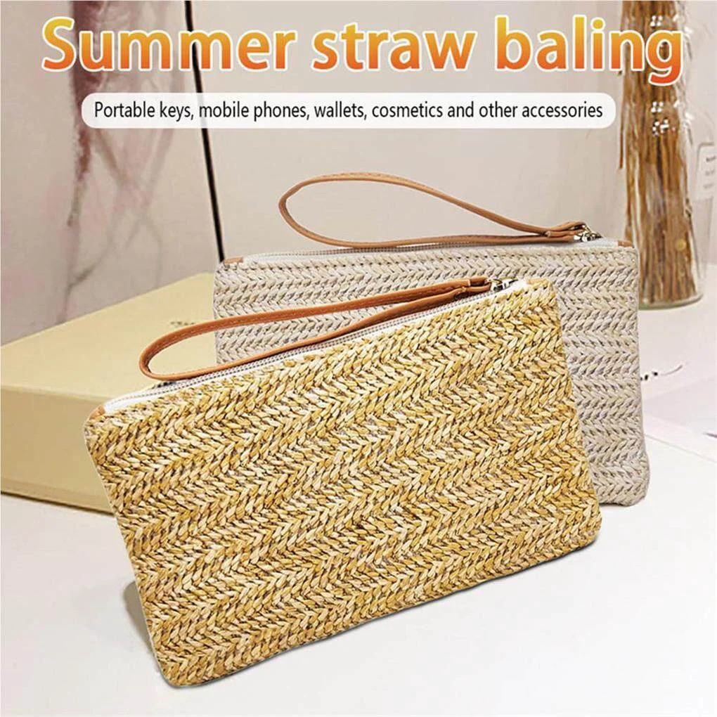 Women Straw Bag Bohemian Clutch Bags Lady Handbag Summer Women Straw Casual Beach Pocket Bag | Walmart (CA)