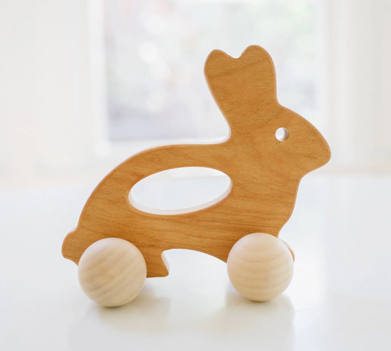 Wooden Bunny Push Toy  Waldorf and Montessori Animal Toy | Etsy | Etsy (US)
