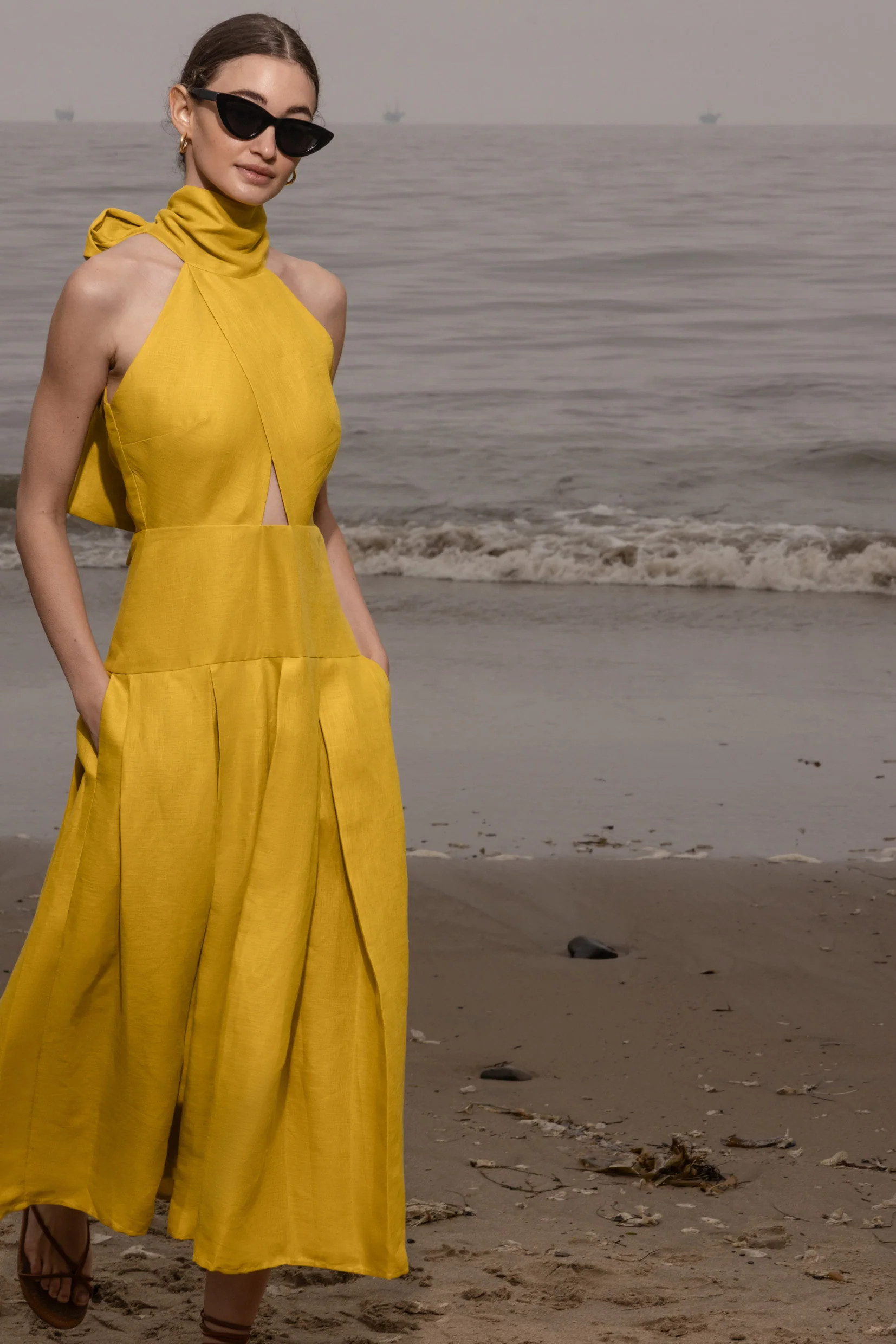 Ginger Dress - Dandelion Linen | Heidi Merrick