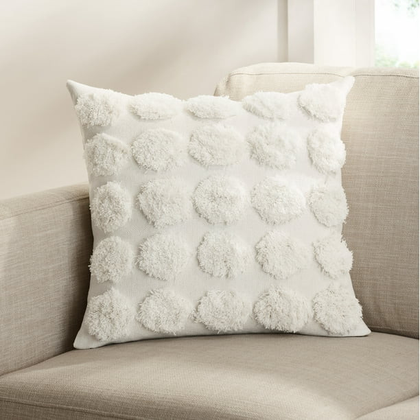 Gap Home Tufted Dot Decorative Square Throw Pillow Ivory 20" x 20" - Walmart.com | Walmart (US)