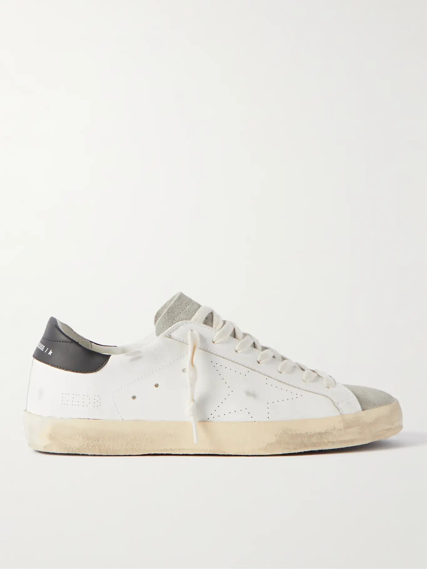 Superstar Distressed Leather and Suede Sneakers | Mr Porter (US & CA)