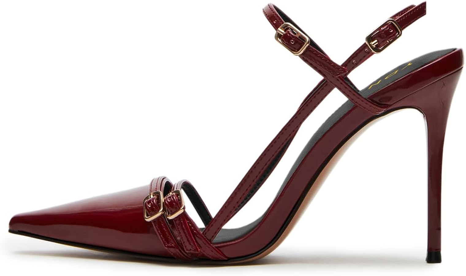 YDN Women Closed Pointy Toe Strappy Slingback Pumps Buckle Up High Stiletto Heels Shoes Ballroom ... | Amazon (US)