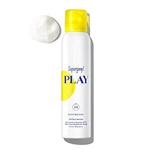 Supergoop! PLAY Body Mousse SPF 50 with Blue Sea Kale - 6.5 oz - Broad Spectrum Whipped Sunscreen... | Amazon (US)