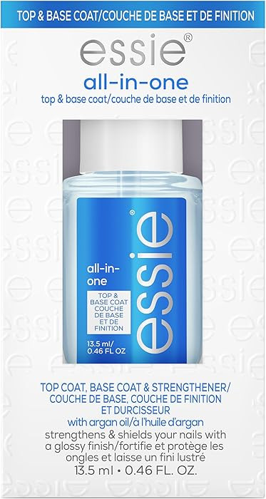 essie All-In-One Base Coat + Top Coat + Strengthener Nail Polish, 0.46 Ounces (Packaging May Vary... | Amazon (US)
