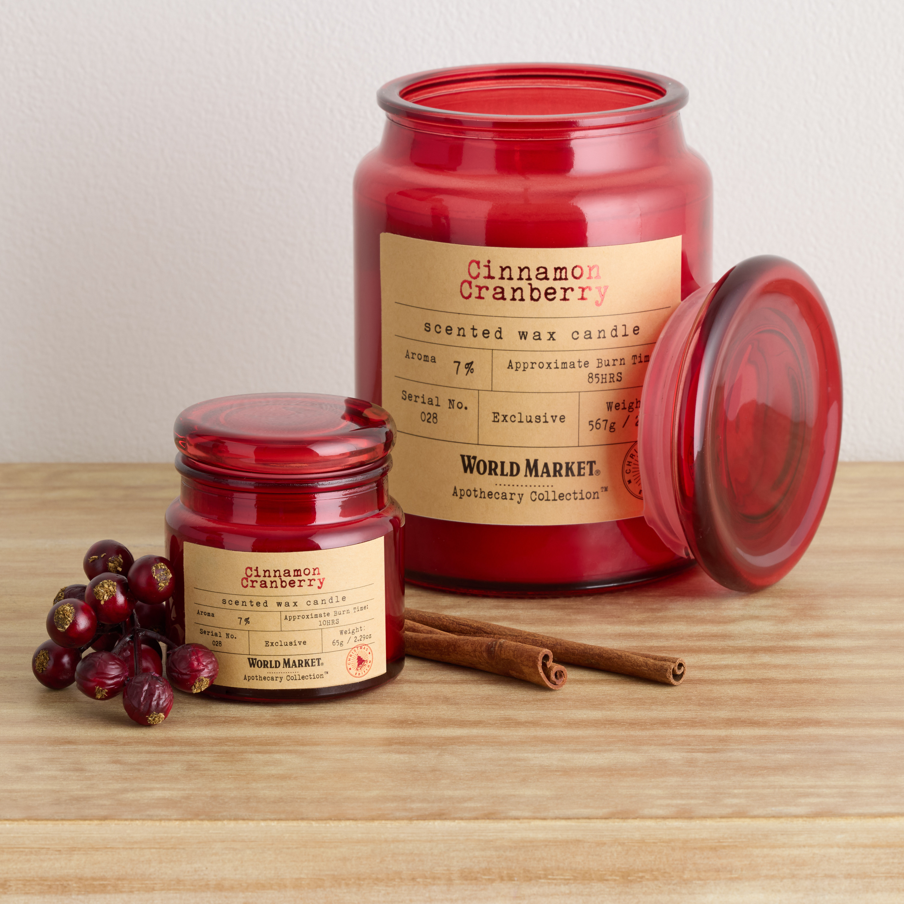 Apothecary Cinnamon Cranberry Scented Candle | World Market