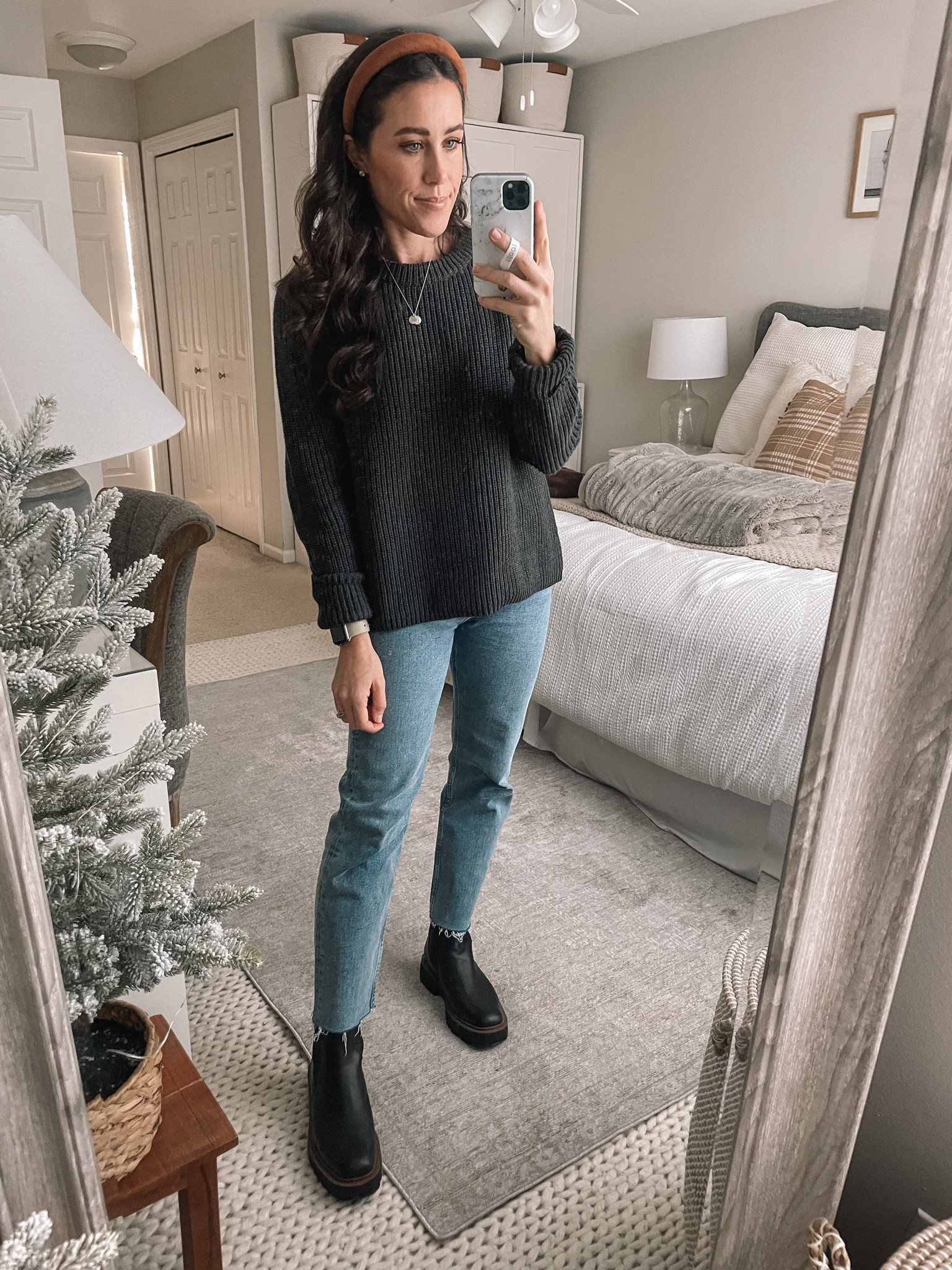 12.3.22
Quince Sweater, & Other Stories Jeans, Sam Edelman Boots 

#LTKSeasonal #LTKHoliday #LTKsalealert