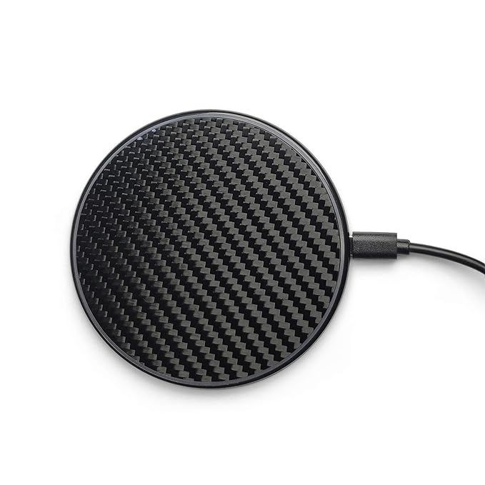 Wireless Charger Pad Carbon Fiber Design by Reveal Shop- Qi Certified, Fast Charging- Compatible ... | Amazon (US)