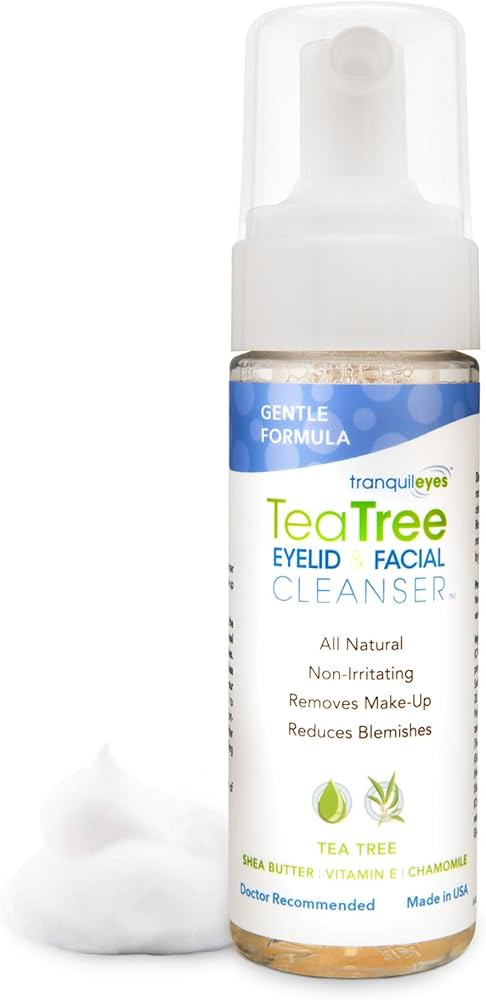 Gentle Tea Tree Oil Foaming Facial Cleanser – 1.6oz – Non-Irritating Eyelid Cleanser & Face W... | Amazon (US)