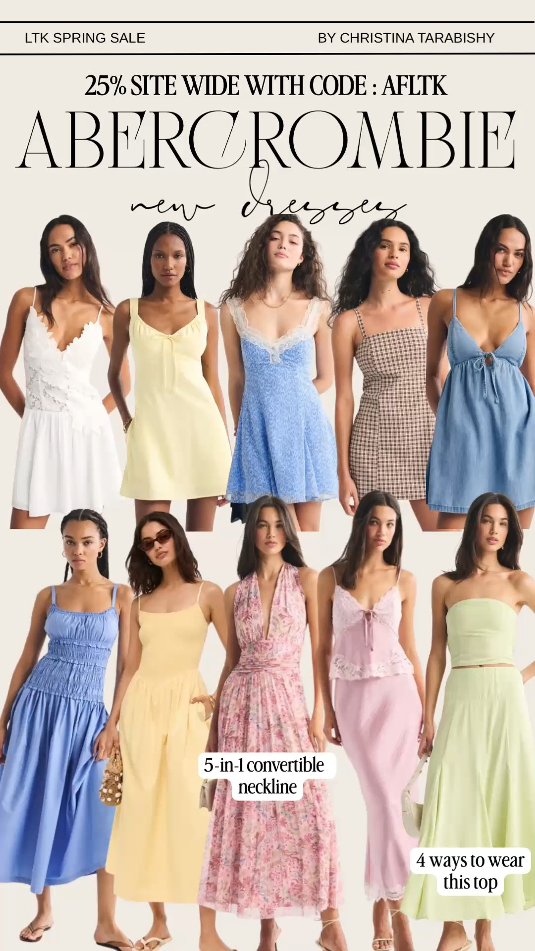 LTK SPRING SALE! 25% off @abercrombie  Abercrombie site with code AFLTK!

Code stacks with the dresses already coming up 25% off in cart today! 

#LTKSpringSale
