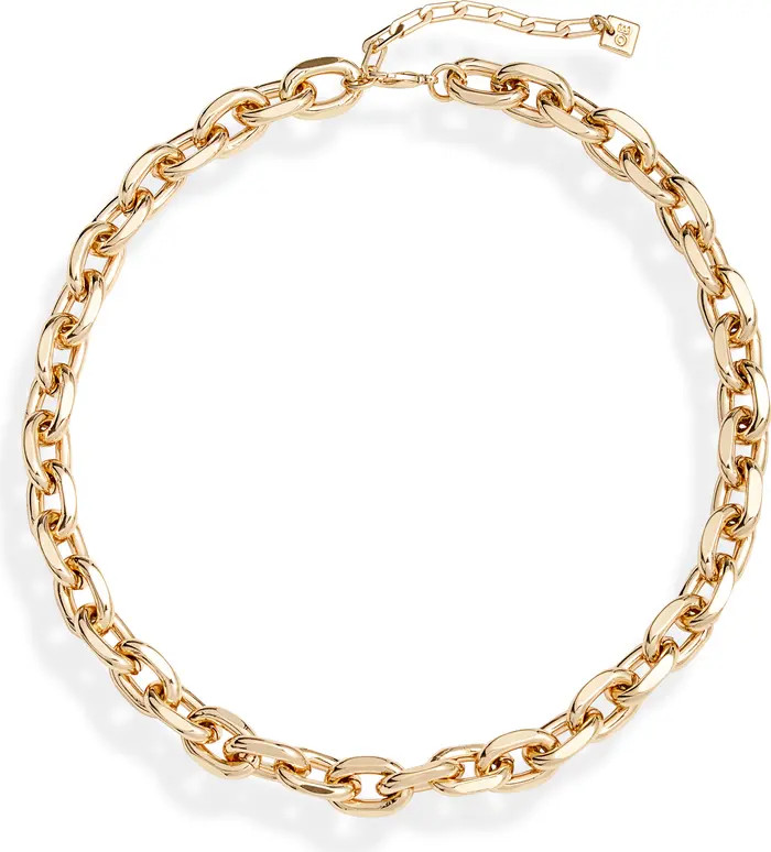 Open Edit Faceted Chain Link Necklace | Nordstrom | Nordstrom