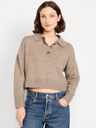 SoSoft Cropped Polo Sweater | Old Navy (CA)